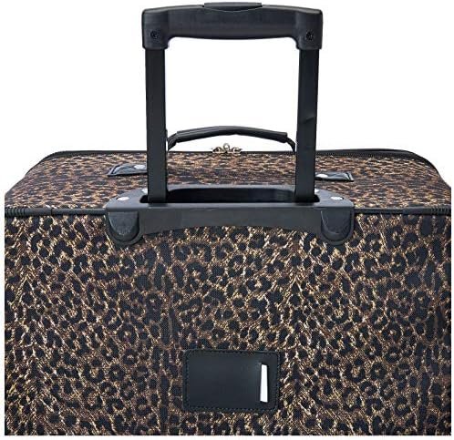 Rockland Jungle Softside Upright Luggage, Leopard, 4-Piece Set (14/19/24/28) - Image 6