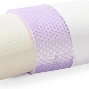 Purple Harmony Pillow – Standard, Medium Feel, Med Height - Talalay Latex Foam Cooling Pillow for Combo or Side Sleepers, 360º Hex GelFlex Grid for No-Pressure Support and Luxurious Weightless Feel