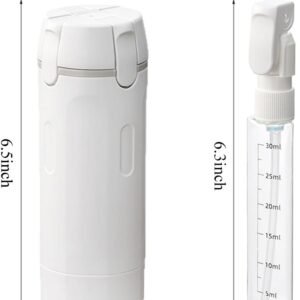 4 in 1 Travel Dispenser, 4 Pack 30ML Travel Bottles with Stickers for Toiletries, Leak Proof Travel Size Containers, Portable for Shampoo Lotion Conditioner Cream White