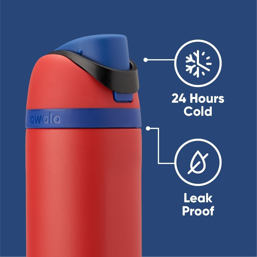 Owala Marvel Potter FreeSip Insulated Stainless Steel Water Bottle with Straw for Sports and Travel, BPA-Free Sports Water Bottle, 24 oz, Spiderman - Image 4