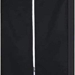 54" Garment Bags for Travel and Storage, Travel Suit Bags for Men Women with 2 Clear Pockets, Storage bags for Clothes, Suits, Dress, Shirts, Coats (Black)