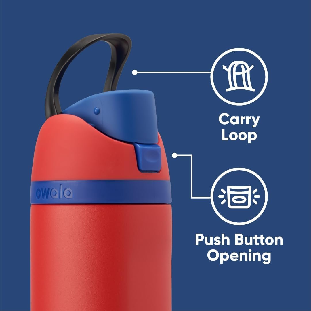 Owala Marvel Potter FreeSip Insulated Stainless Steel Water Bottle with Straw for Sports and Travel, BPA-Free Sports Water Bottle, 24 oz, Spiderman - Image 3