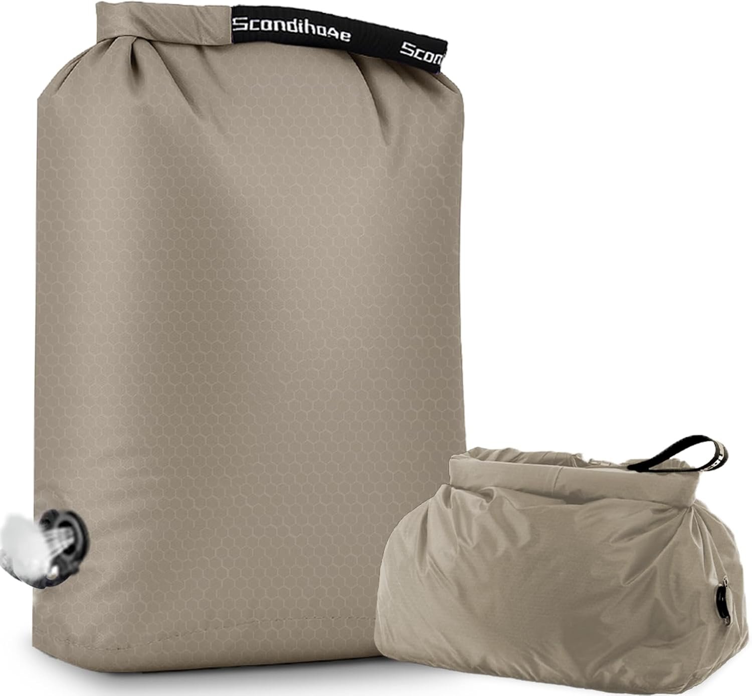 Travel Laundry Bag, Pump-Free Vacuum Compression Dirty Clothes Bag for Suitcases, Large Waterproof Wet Dry Bag, Space Saver Reusable Laundry Bag for Cruise Essentials, Road Trip & Dorm, Grey