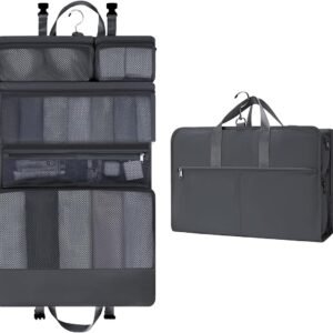 ECOHUB Hanging Clothes Organizer Travel Luggage Organizer Layered Hanging Clothes Pouch Hanging Packing Bag for Carry on Suitcase,Grey