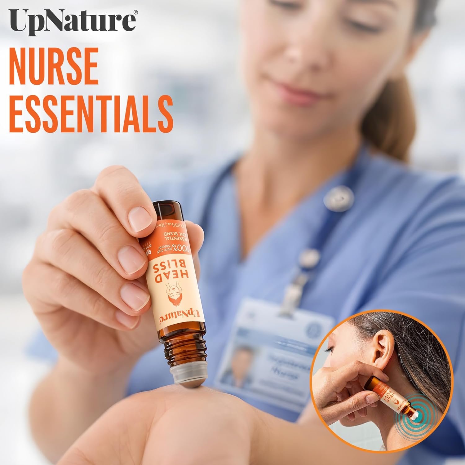 UpNature Head Bliss Essential Oil Roll On Stick - Soothing Migraine Comfort Aromatherapy with Instant Cooling Effect - Nurse Essentials Gifts Roller - Image 4