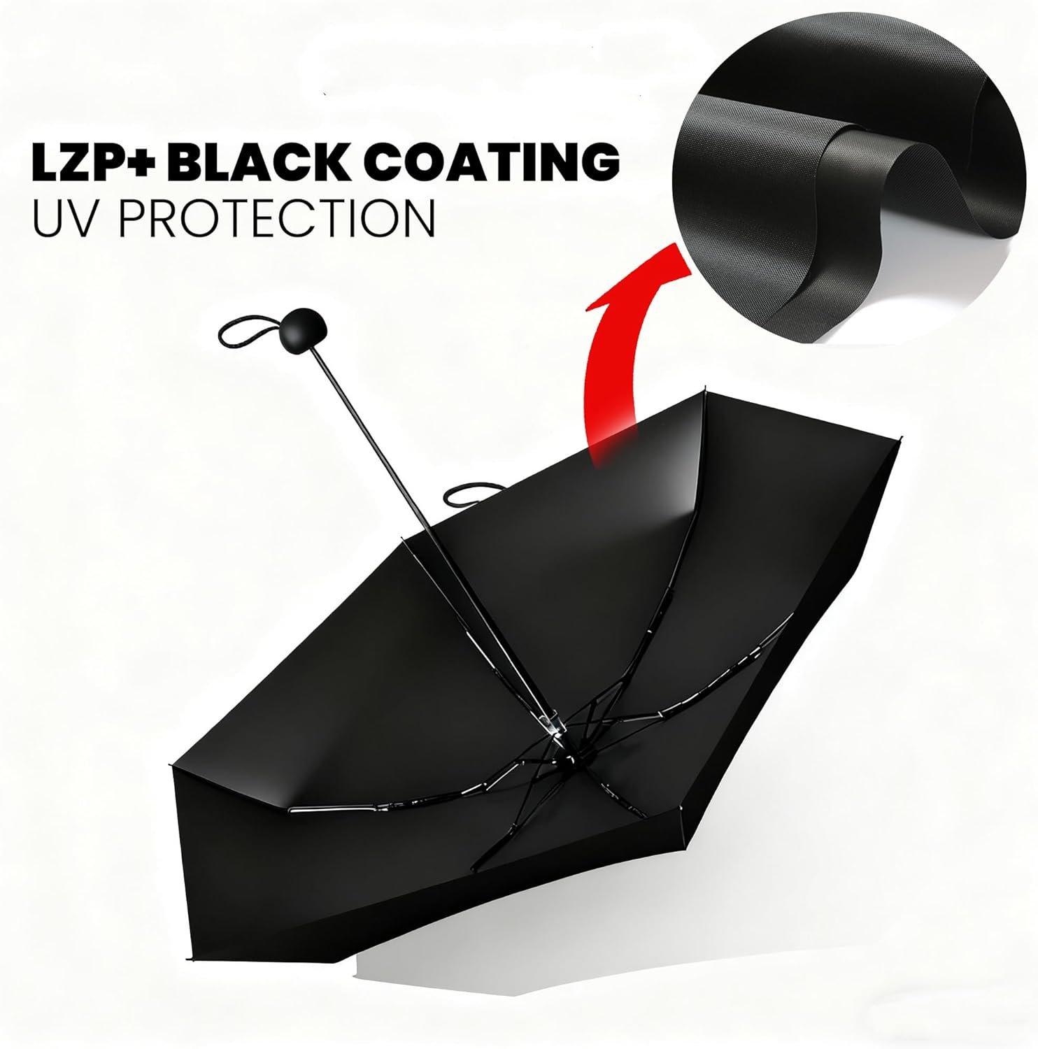 Mini Umbrella for Purse with Case, Sturdy Travel Essentials, UV Sun Protection Lightweight Compact Manual Open Close, Tiny Pocket Fits Purse Backpack, Women Kids Men - Image 4