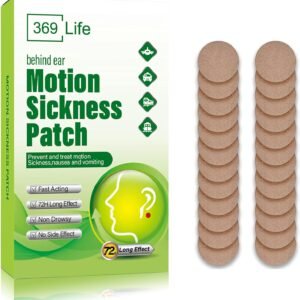 369 Life Motion Sickness Patches for Car and Boat Rides, Ships, Cruise and Airplane & Other Forms of Transport - Travel Essentials, for Adults and Kids (24 Count)