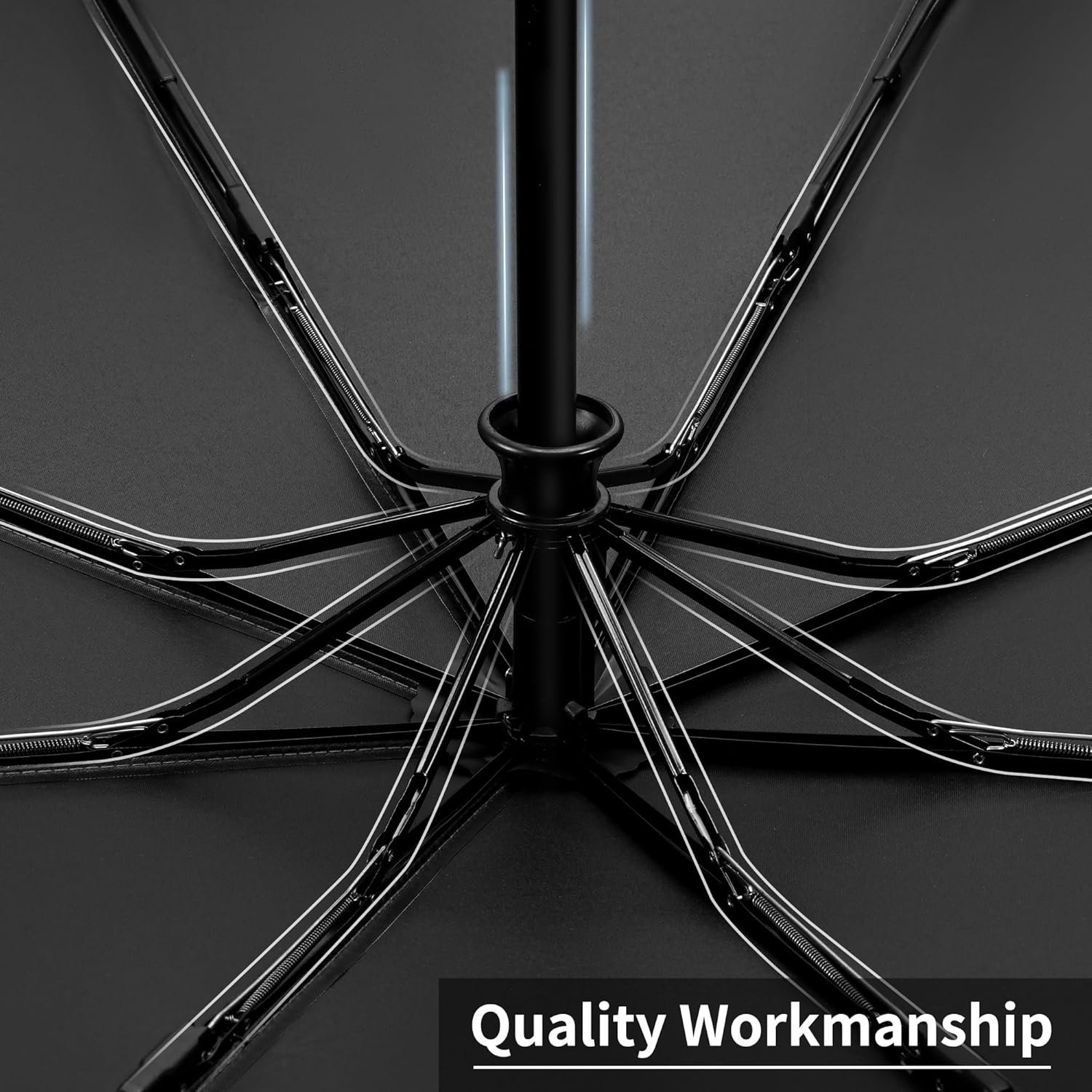 Seniny Windproof Travel Umbrella, Automatic Umbrellas for Rain, Portable & Compact Umbrellas for Backpack, Strong UV for Protection, Folding Small Sun Umbrella for Car, Walking - Image 9