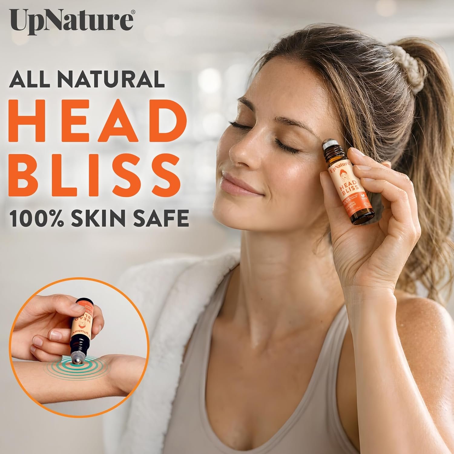 UpNature Head Bliss Essential Oil Roll On Stick - Soothing Migraine Comfort Aromatherapy with Instant Cooling Effect - Nurse Essentials Gifts Roller - Image 2