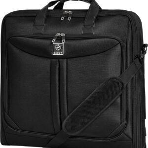 ZEGUR Premium Suit Garment Bag Carry On - Hangs 4 Suits - Travel & Business with Shoulder Strap and Laptop Compartment